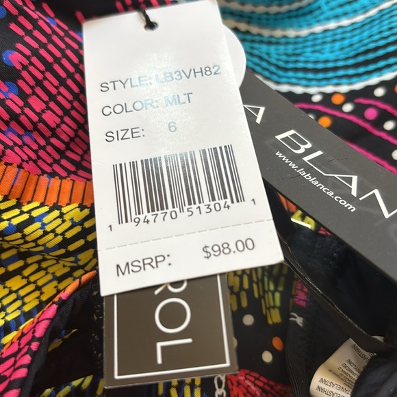 La Blanca Women's Standard One Shoulder Key Tankini Swimsuit Top Sunlit Soiree - Picture 6 of 8